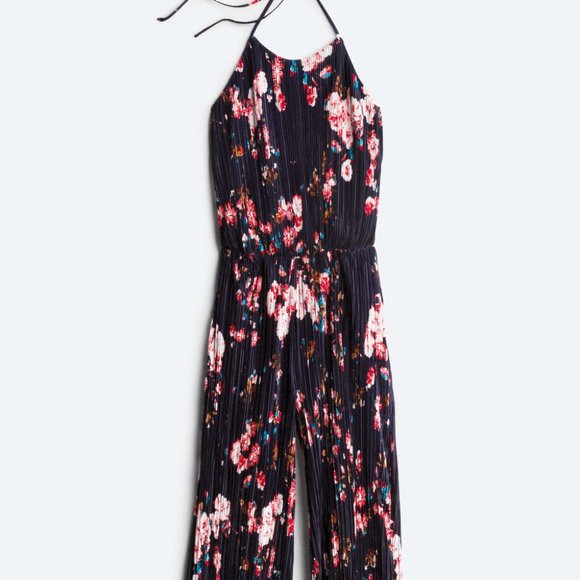 Collective Concepts Pants - Collective Concepts Pleated Cropped Jumpsuit